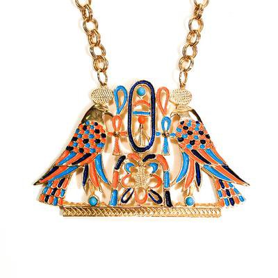 Accessocraft N.Y.C. Egyptian Winged Falcon Statement Necklace - Vintage Meet Modern