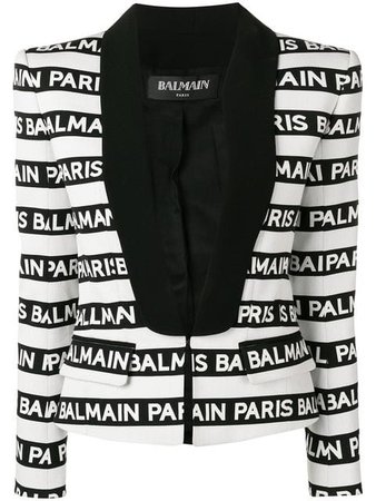 Balmain logo stripe tuxedo blazer £2,923 - Shop Online SS19. Same Day Delivery in London