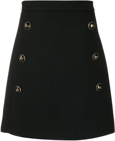 buttons mini skirt
