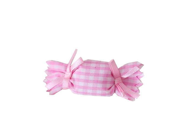 pink gingham candy clips