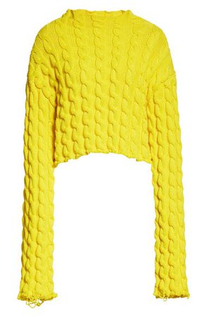 Balenciaga Technical Cable Crop Sweater | Nordstrom