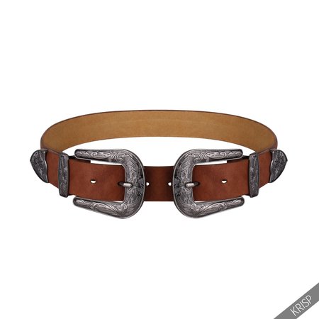 brown buckle belt