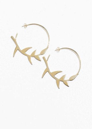 Olive Branch Hoop - Gold - Hoops - &amp; Other Stories GB