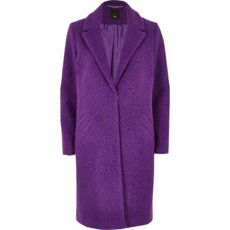 Purple boucle coat - Coats - Coats & Jackets - women
