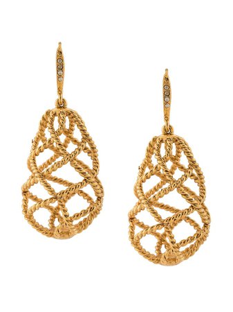 Oscar De La Renta, Woven crystal-embellished Earrings