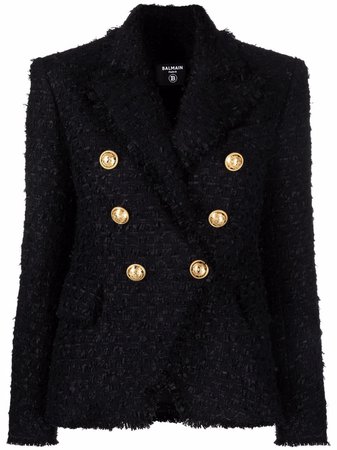 Balmain Tweed double-breasted Jacket - Farfetch