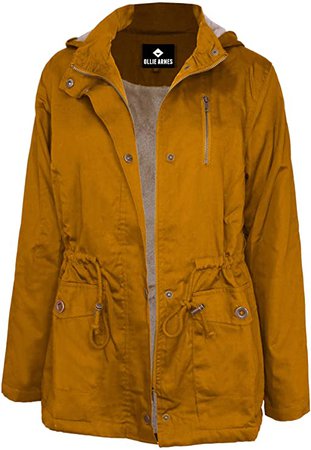 Amazon.com: OLLIE ARNES Women's Quilted or Inner Fur Lined Sherpa Anorak Down Parka Jacket: Clothing