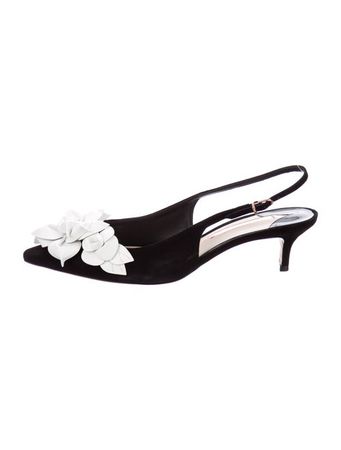 Sophia Webster monochrome Black flowers fancy Pumps, Shoes - W9S25970 | The RealReal