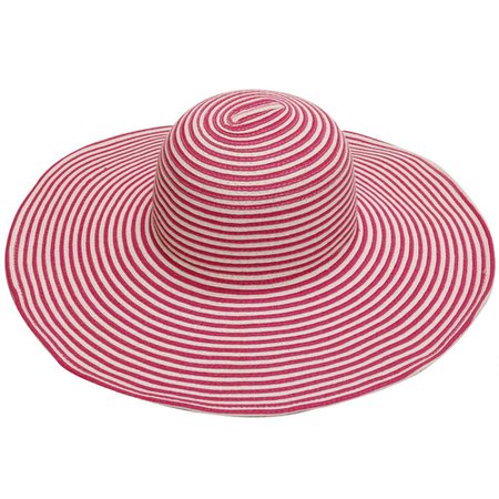 Red striped sun hat