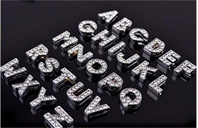 Shiny Slide On Alphabet Letters