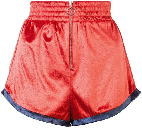 zip front shorts