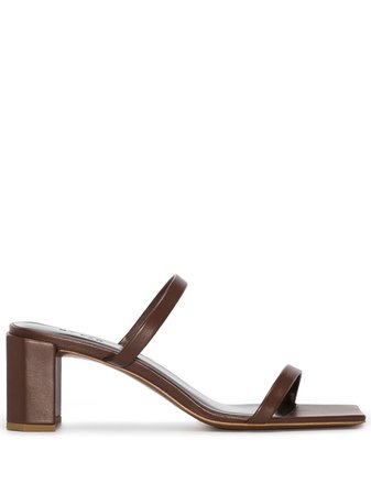 BY FAR Tanya 60mm double-strap square-toe Sandals - Farfetch