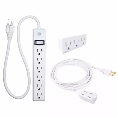 Power Value Pack, 6-Outlet Power Strip, 3-Outlet Extension Cord, 3-Outlet Wall Adapter - General Electric : Target