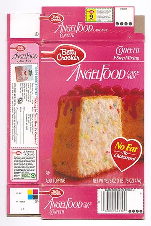 1990 General Mills Betty Crocker Angel Food Cake Mix Box | Flickr
