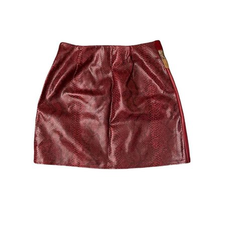 Morgan De Toi Leather Mini Skirt