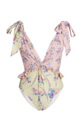 Demeter Ruffled Floral One-Piece Swimsuit By Loveshackfancy | Moda Operandi
