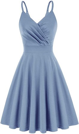 Amazon.com: GRACE KARIN Vintage Blue Gray Evening Party Dress for Women A-Line Wedding Dress Size S: Clothing