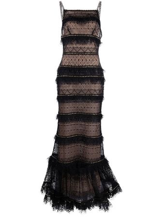 Elie Saab Ruffled Crocheted Lace Gown - Farfetch
