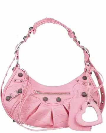 Pink  Amazon Y2k Punk leather hobo bag