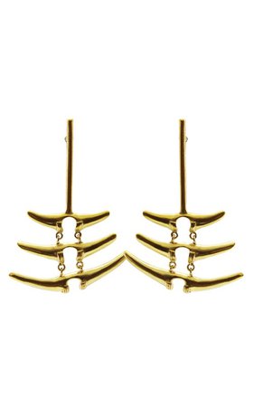 Quimbaya 24K Gold-Plated Earrings by CANO | Moda Operandi