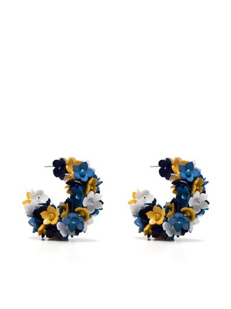 Oscar De La Renta Floral half-hoop Earrings - Farfetch