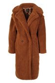 Oversized Teddy Faux Fur Coat | boohoo brown