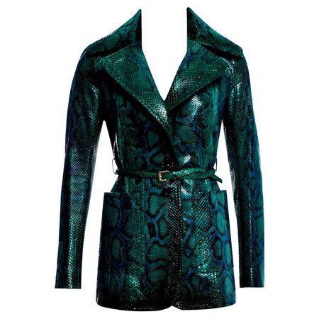 New Very Rare Gucci 90th Anniversary Python Snakeskin Jacket Coat Blazer
