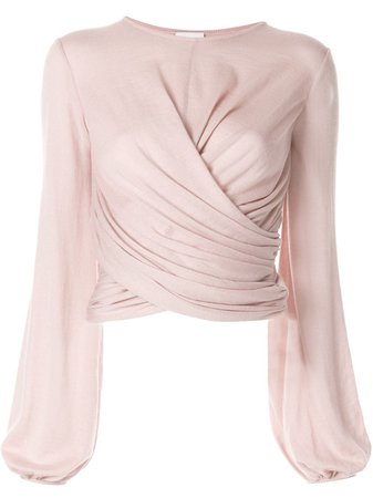 Giambattista Valli Long-Sleeved Wrap Blouse Aw19 | Farfetch.com