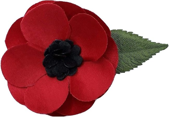 Amazon.com: M&S Schmalberg Poppy Silk Fabric Flower Pin Brooch Flower. Red Satin Poppy - Poppies Hand-Made in New York's Garment Center (American Made): Clothing, Shoes & Jewelry