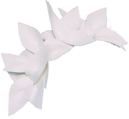 White floral headband