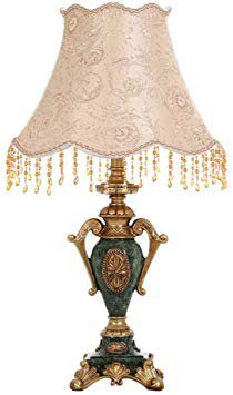 LERSS Retro Traditional Table lamp European Style Bedside lamp Printed lampshade Reading Table Lamp Living Room Bedroom: Amazon.ca: Tools & Home Improvement