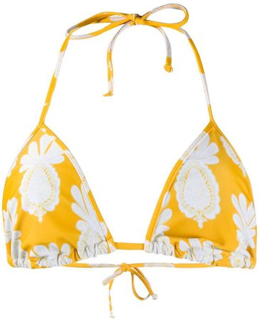 Pineapple-print bikini top
