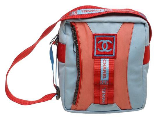 Chanel Messenger Sport Line Handbag Blue/Red Canvas Messenger Bag - Tradesy