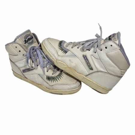 Vintage Jordache Shoes Sneakers Womans Size 8 White Purple | eBay
