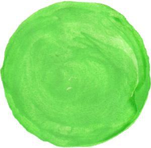 Bright Green Watercolor Circle