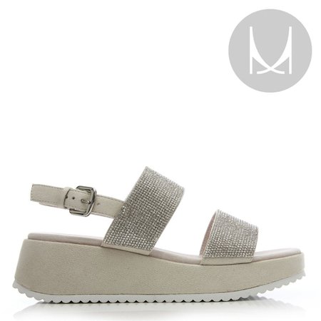 Yoare Silver Alcantara - Sandals from Moda in Pelle UK