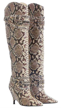ZIMMERMAN Snake Slouch Knee Boots
