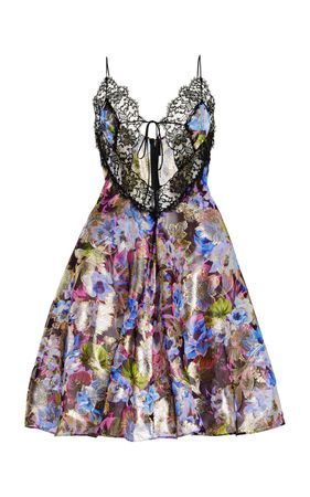 Lace-Trimmed Silk Satin Mini Dress By Rodarte | Moda Operandi