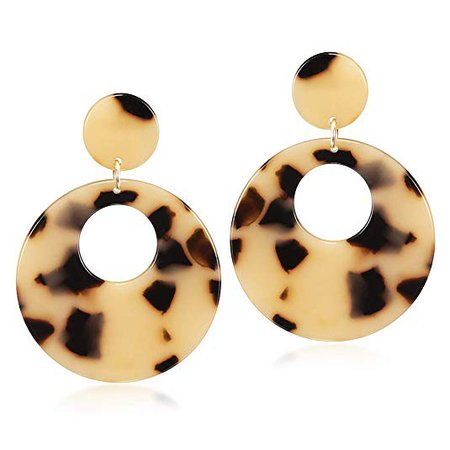 Amazon.com: Fashion Jewelry Earrings Hoop Bohemian Statement Acrylic Dangle Drop Hoop Earrings for Women: Jewelry