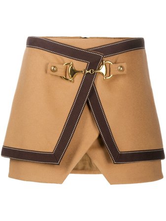 Balmain Asymmetric Buckled Mini Skirt - Farfetch