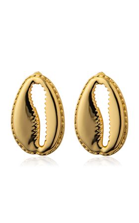 Concha Gold-Plated Earrings By Éliou | Moda Operandi