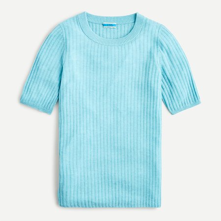 J.Crew: Featherweight Ribbed Cashmere T-shirt For Women