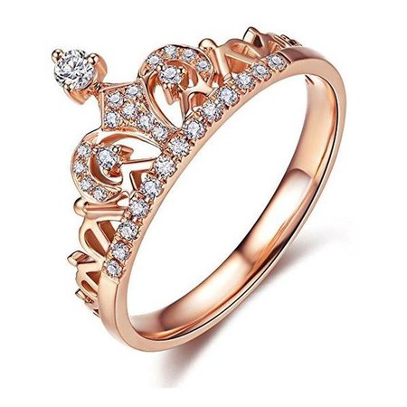 Gold Diamond Tiara/Crown Ring