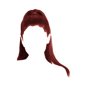 red ponytail png