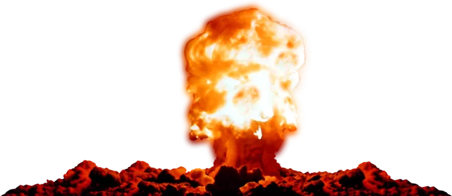apocalypse explosion burn hell sticker by @emonoctis