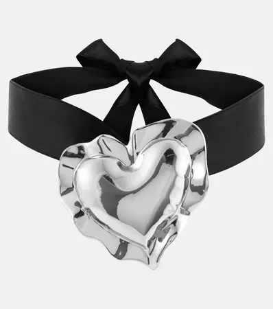 Cushion Heart Necklace in Black - Nina Ricci | Mytheresa