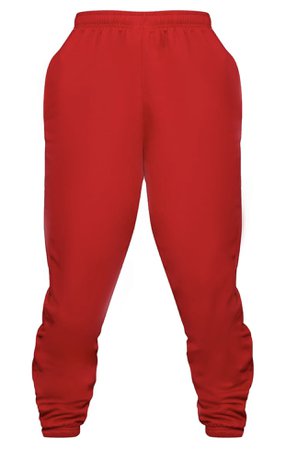 red sweatpants