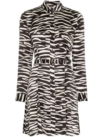 Ganni Blakely Zebra Print Mini-Dress - Farfetch