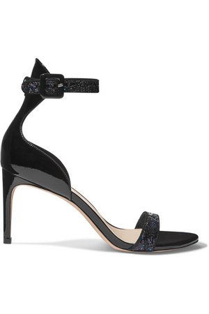 Sophia Webster | Nicole glittered patent-leather sandals | NET-A-PORTER.COM