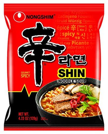 Amazon.com : Nongshim Shin Original Ramyun, 4.2 Ounce (Pack of 20) : Ramen Noodles : Grocery & Gourmet Food